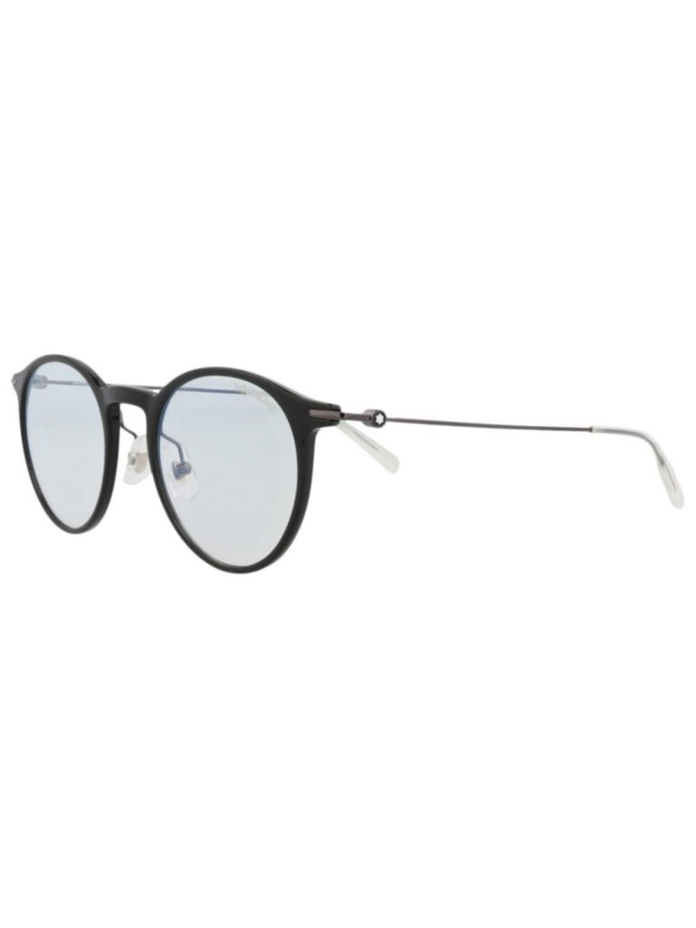 New Montblanc Mens Round/Oval Black Ruthenium Transparent Fashion Designer Eyegl